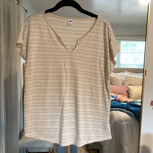 Neutral Stripe V Neck